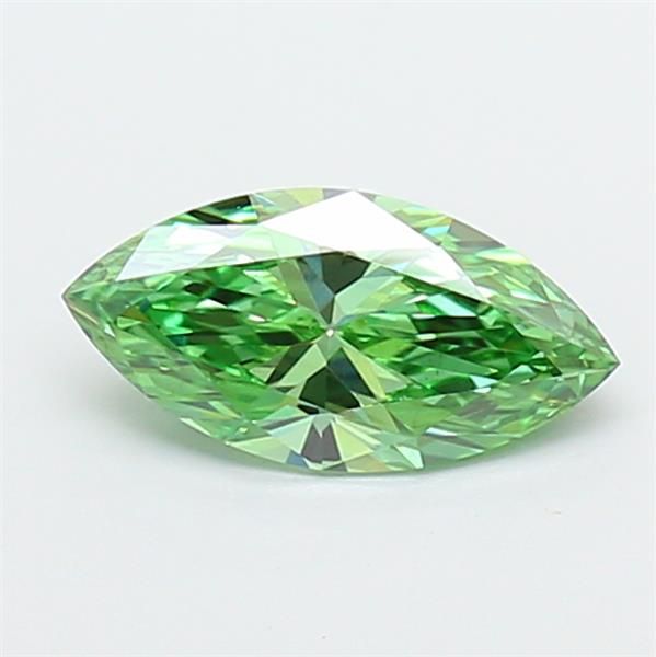 0.87 CT Fancy Vivid Green MARQUISE