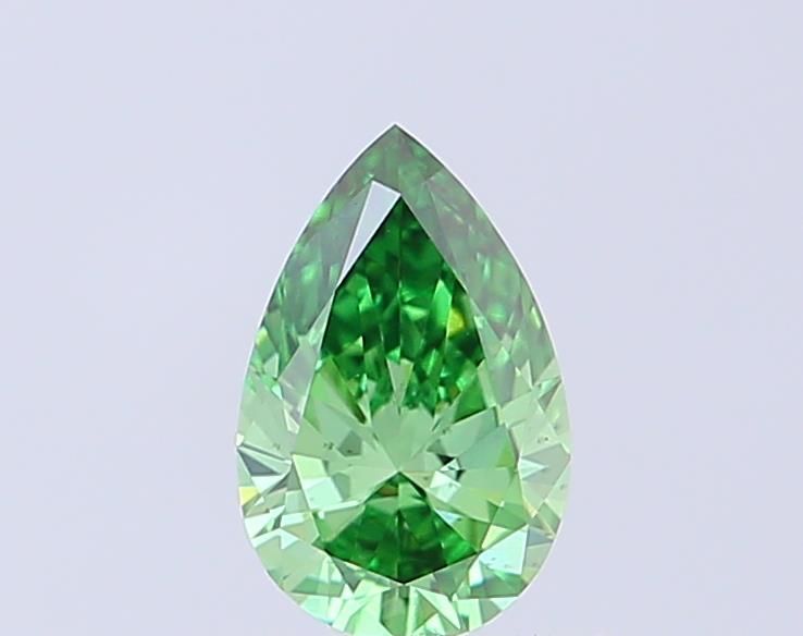 0.5 CT Fancy Vivid Green PEAR
