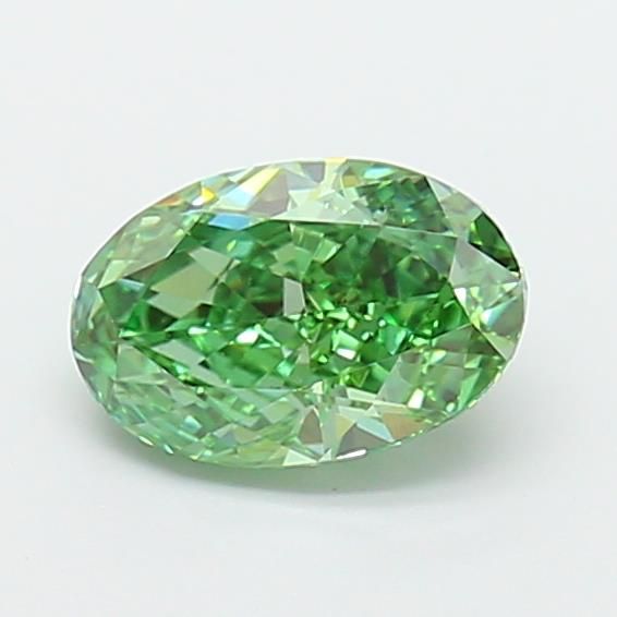 1.27 CT Fancy Vivid Green OVAL