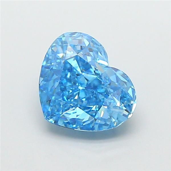 1.57 CT Fancy Vivid Blue HEART
