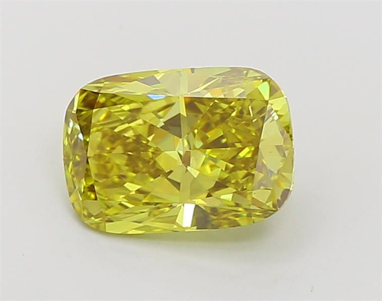 1.99 CT Fancy Vivid Yellow CUSHION BRILLIANT