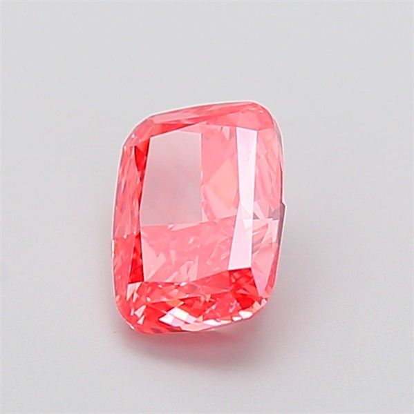 1.52 CT Fancy Vivid Orangey Pink CUSHION MODIFIED