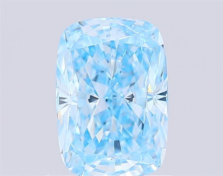 1.26 CT Fancy Vivid Blue CUSHION MODIFIED