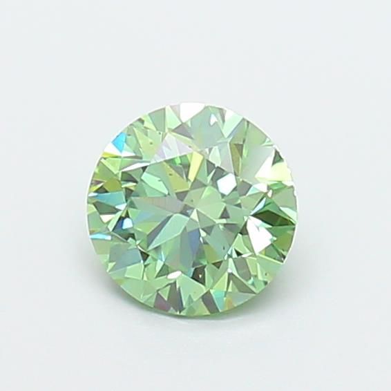 0.71 CT Fancy Vivid Green ROUND