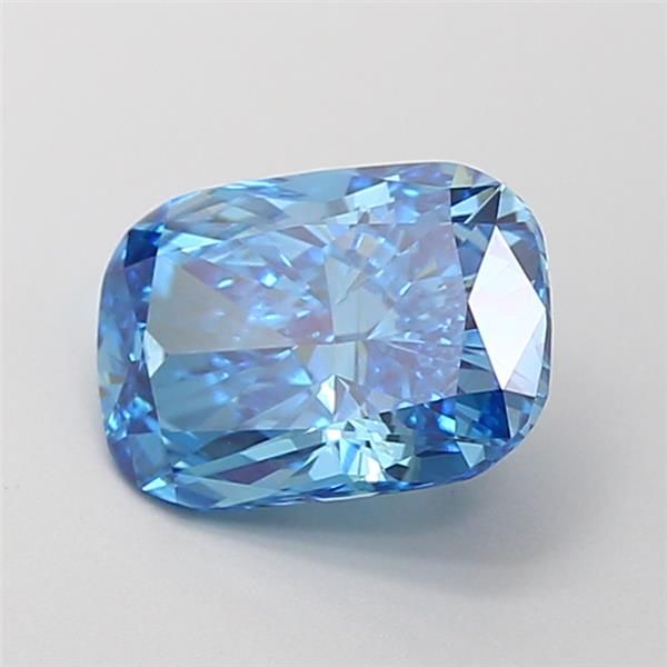 1.55 CT Fancy Vivid Blue CUSHION MODIFIED