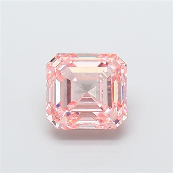 1.55 CT Fancy Vivid Pink ASSCHER