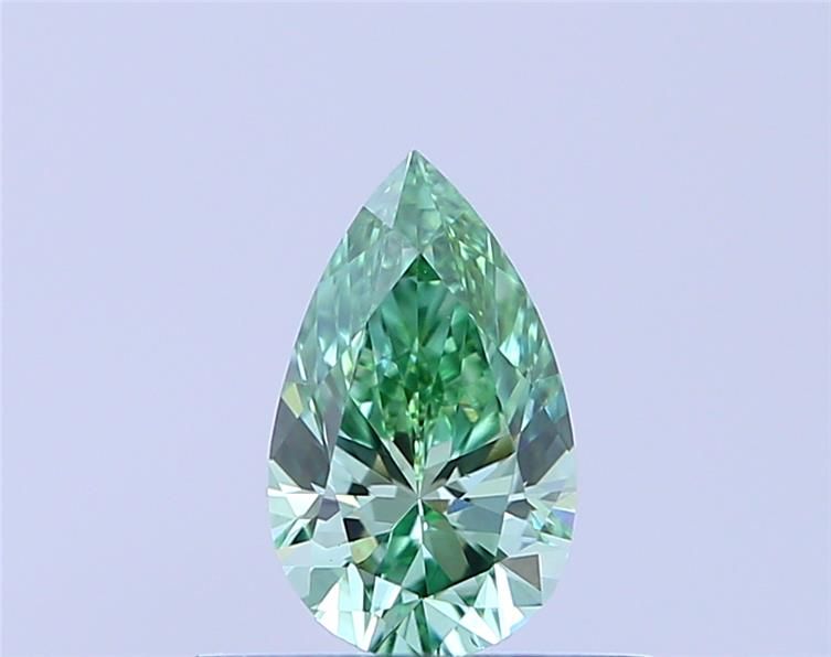 0.44 CT Fancy Vivid Green PEAR