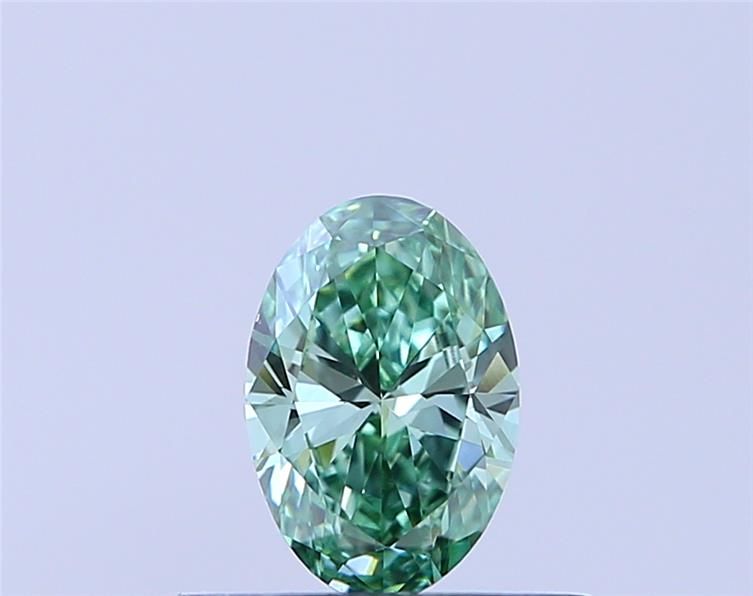 0.37 CT Fancy Vivid Green OVAL