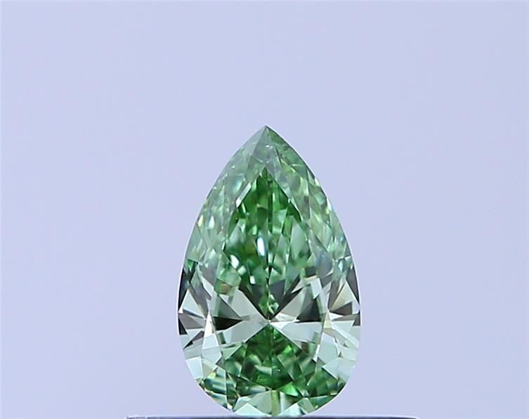 0.32 CT Fancy Vivid Green PEAR