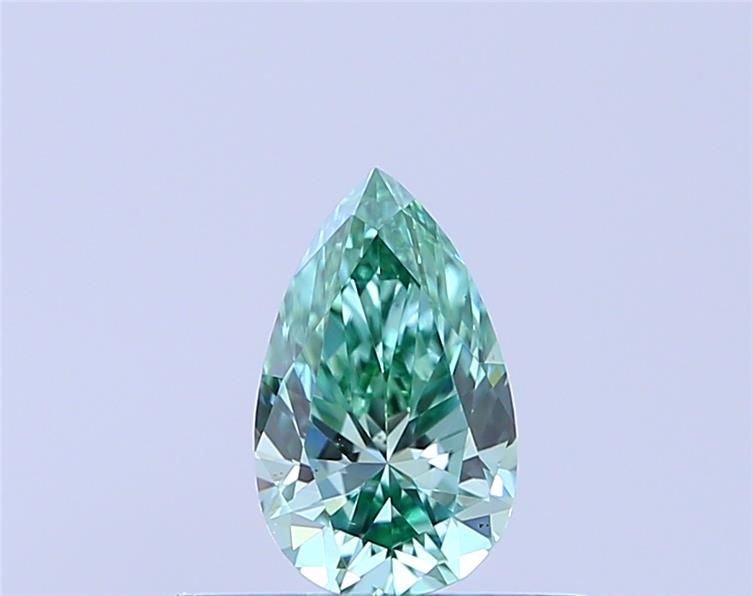 0.37 CT Fancy Vivid Green PEAR