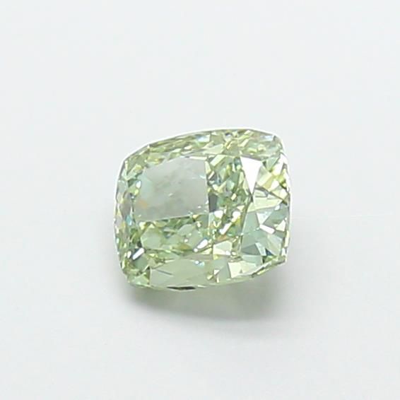 1.02 CT Fancy Vivid Green CUSHION MODIFIED