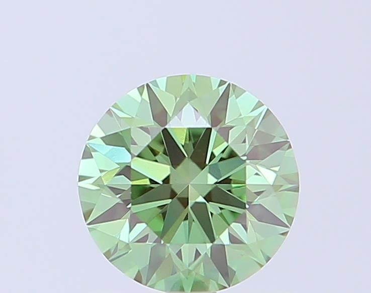 0.7 CT Fancy Vivid Green ROUND