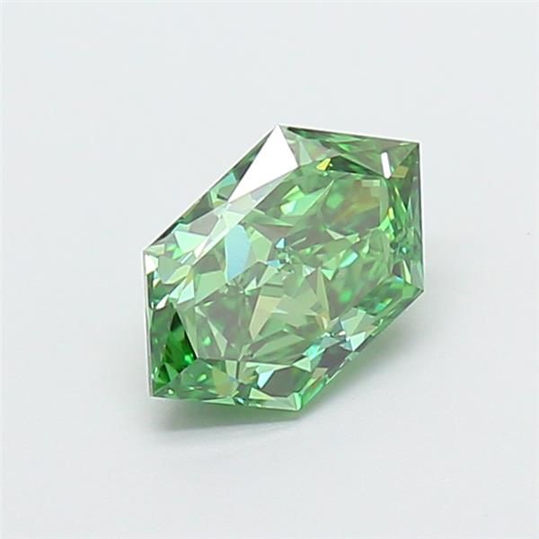 1.0 CT Fancy Vivid Green HEXAGONAL