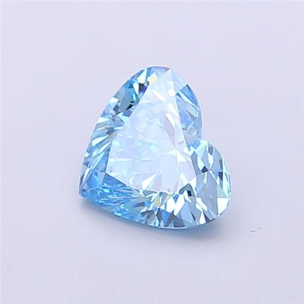 1.0 CT Fancy Vivid Blue HEART