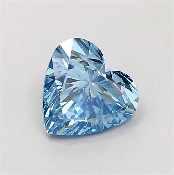 0.7 CT Fancy Vivid Blue HEART
