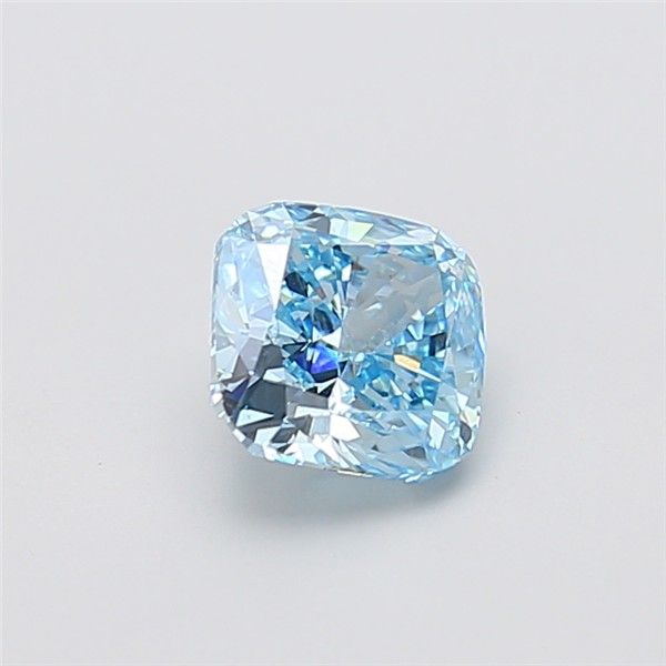 1.53 CT Fancy Vivid Blue CUSHION MODIFIED
