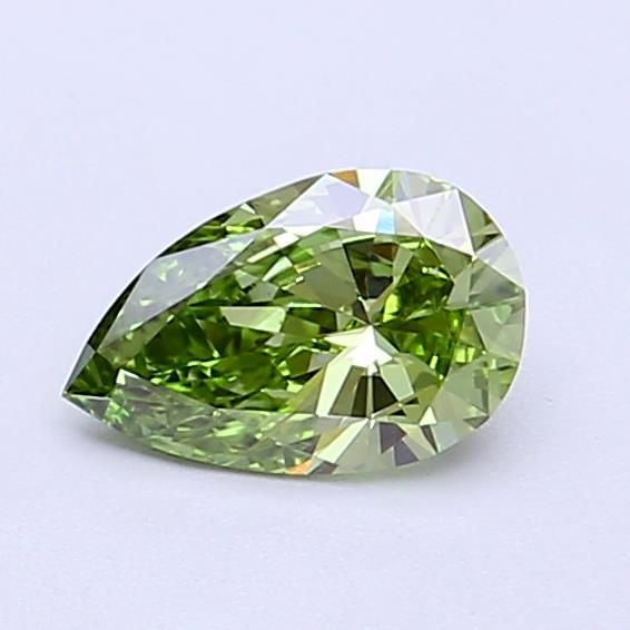 0.52 CT Fancy Vivid Green PEAR
