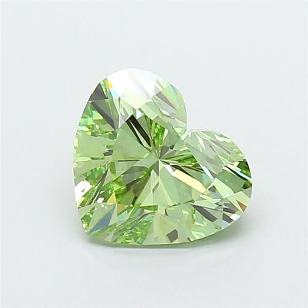 1.54 CT Fancy Vivid Green HEART