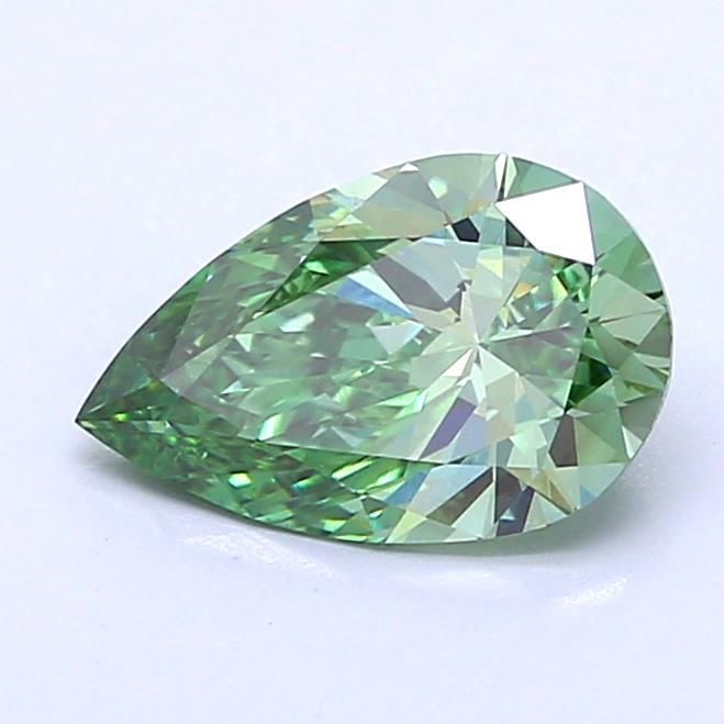 1.09 CT Fancy Vivid Green PEAR