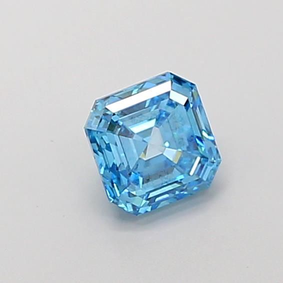 1.04 CT Fancy Vivid Blue ASSCHER