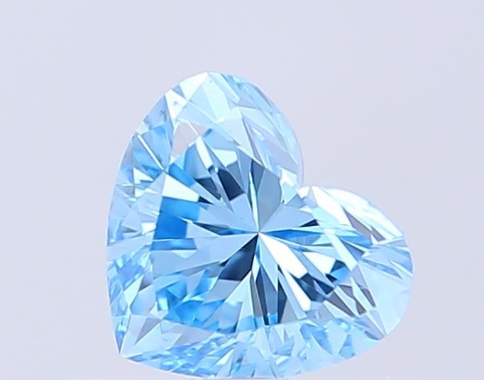 0.52 CT Fancy Vivid Blue HEART