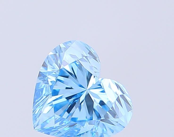 0.51 CT Fancy Vivid Blue HEART
