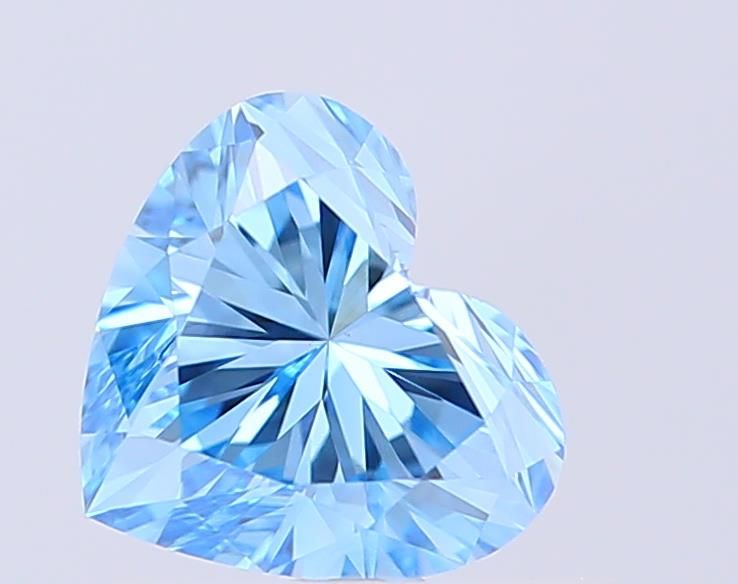 0.74 CT Fancy Vivid Blue HEART