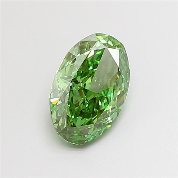1.45 CT Fancy Vivid Green OVAL