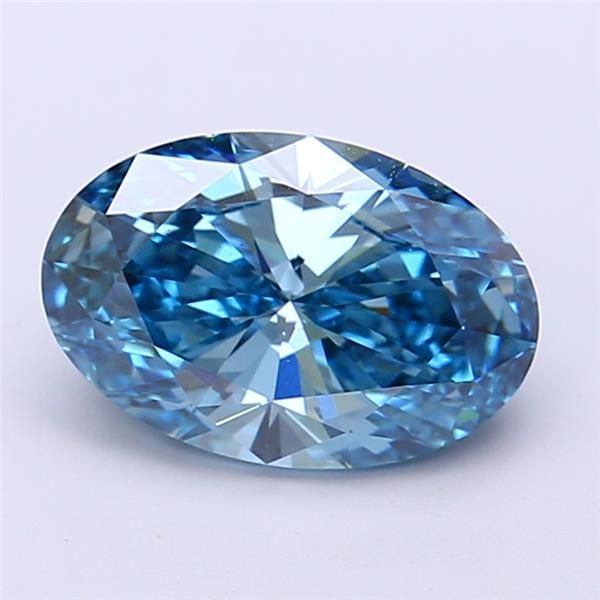 2.0 CT Fancy Vivid Blue OVAL