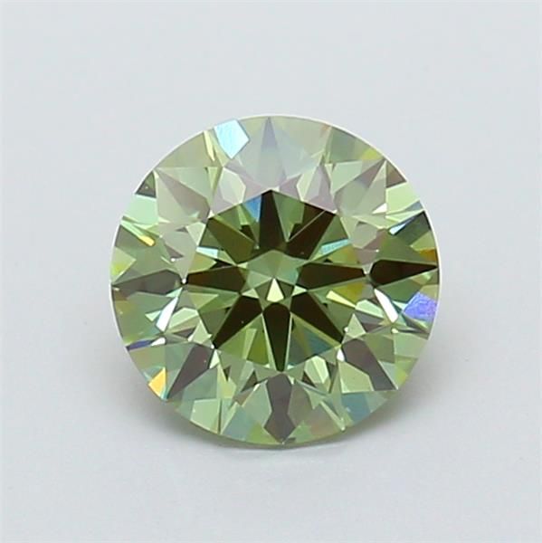 0.91 CT Fancy Vivid Green ROUND