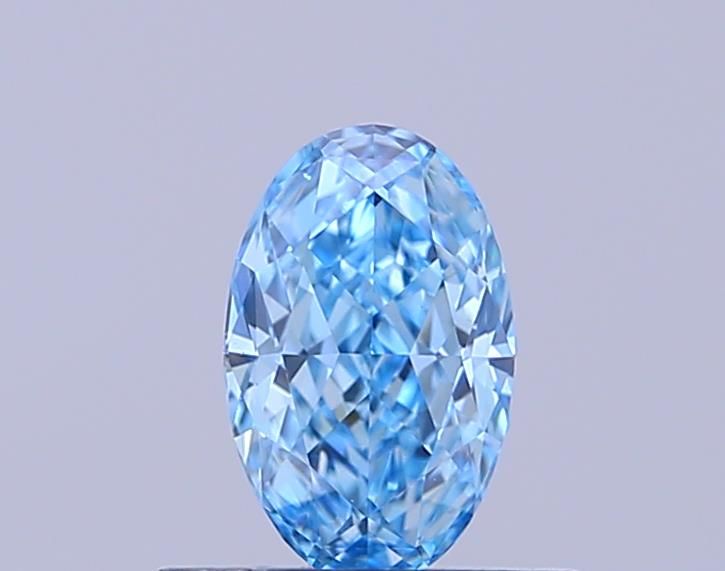 0.54 CT Fancy Intense Blue OVAL