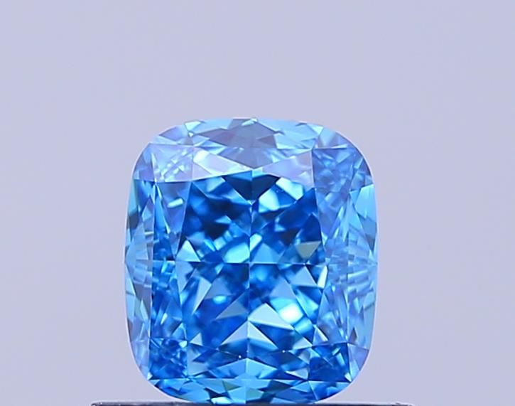 0.73 CT Fancy Vivid Blue CUSHION BRILLIANT