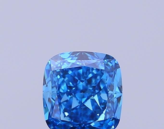 0.46 CT Fancy Vivid Blue CUSHION BRILLIANT