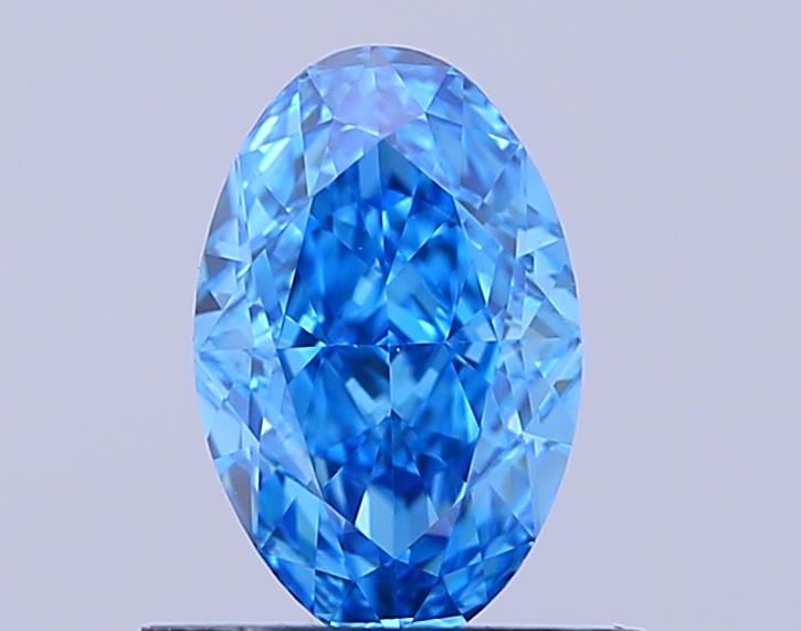 0.71 CT Fancy Vivid Blue OVAL