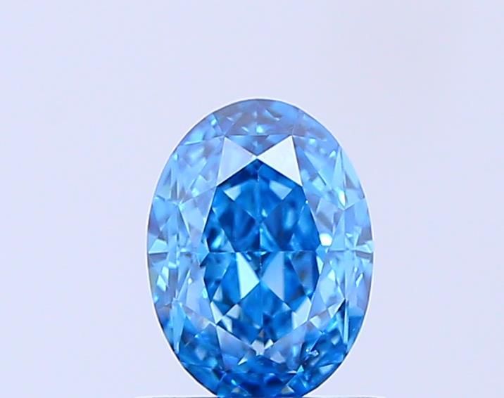 0.73 CT Fancy Vivid Blue OVAL