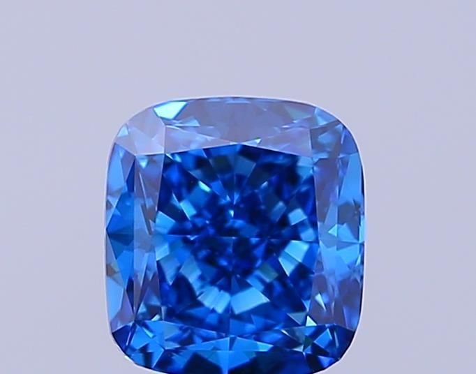 0.73 CT Fancy Vivid Blue CUSHION BRILLIANT