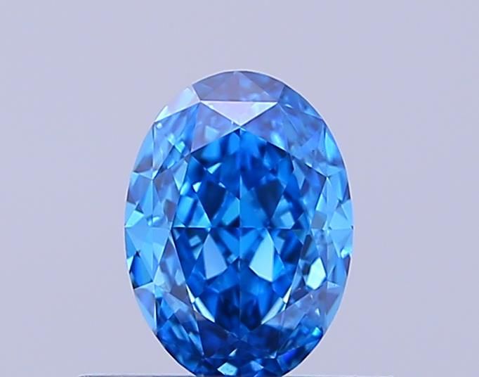 0.5 CT Fancy Vivid Blue OVAL