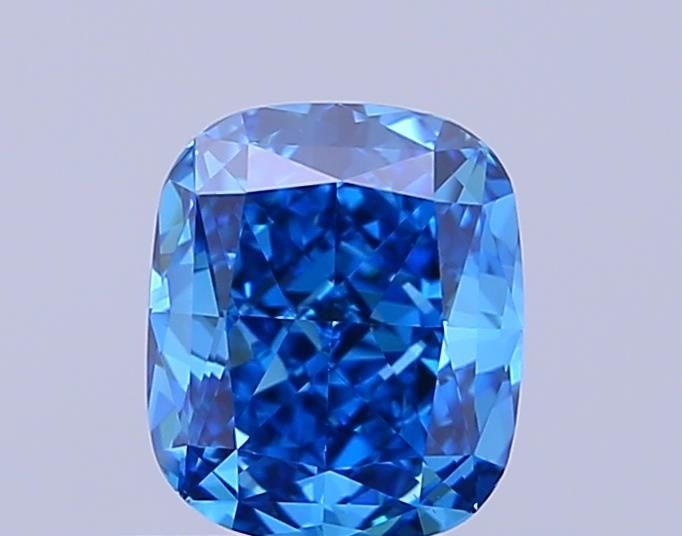 0.76 CT Fancy Vivid Blue CUSHION MODIFIED