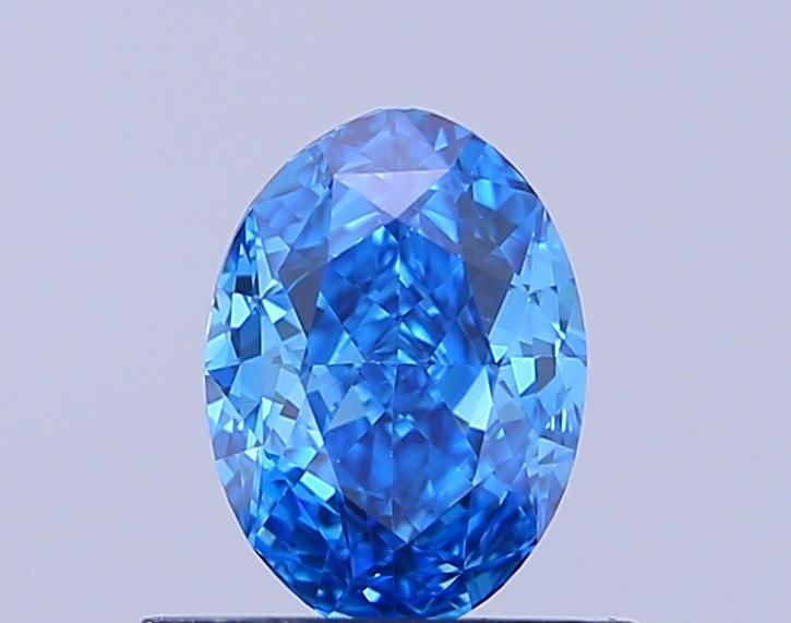 0.64 CT Fancy Vivid Blue OVAL