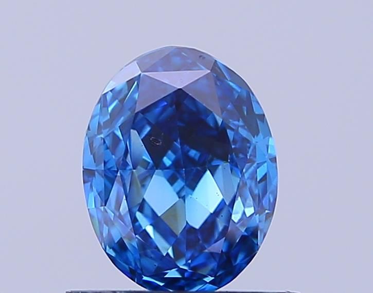 0.78 CT Fancy Vivid Blue OVAL
