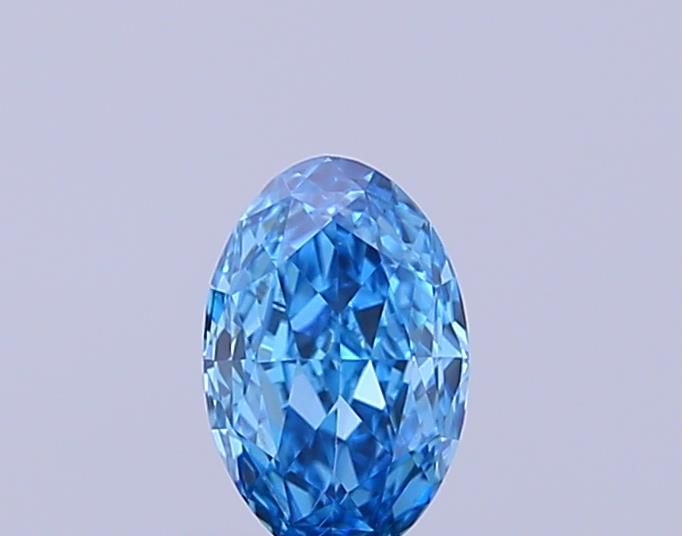 0.33 CT Fancy Vivid Blue OVAL