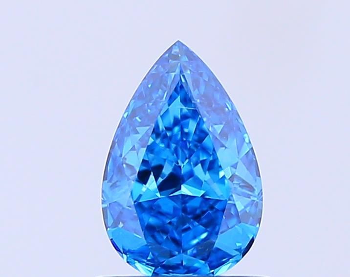 0.72 CT Fancy Vivid Blue PEAR