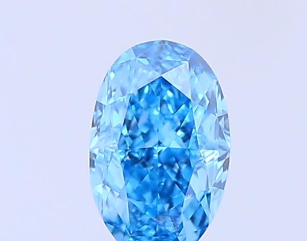 0.61 CT Fancy Vivid Blue OVAL