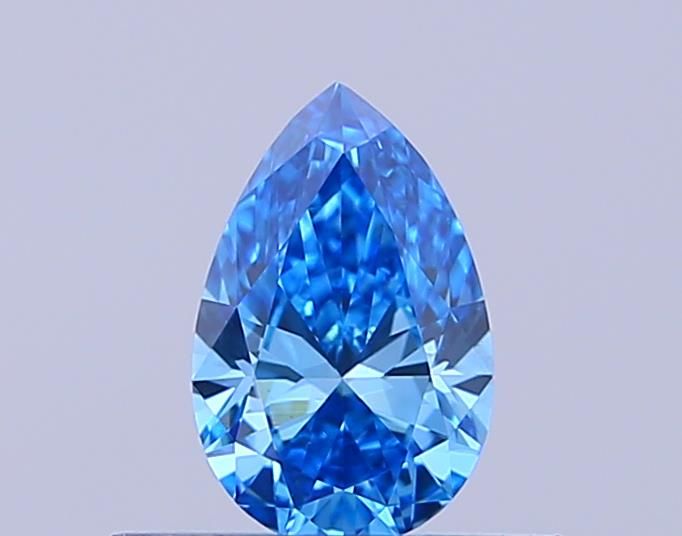 0.38 CT Fancy Vivid Blue PEAR