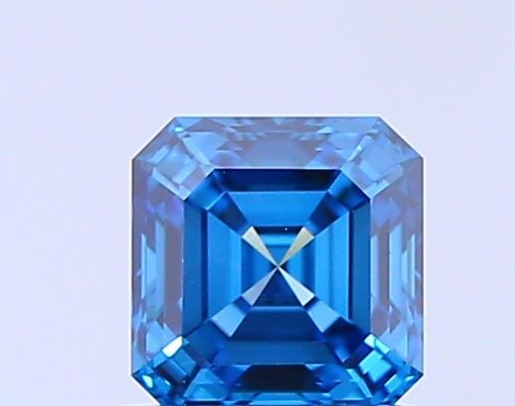 0.71 CT Fancy Vivid Blue ASSCHER