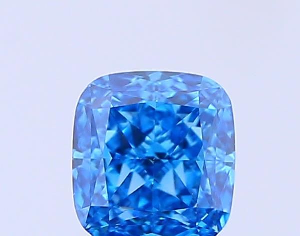 0.7 CT Fancy Vivid Blue CUSHION BRILLIANT