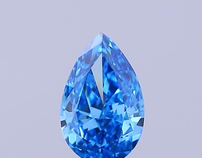 0.34 CT Fancy Vivid Blue PEAR