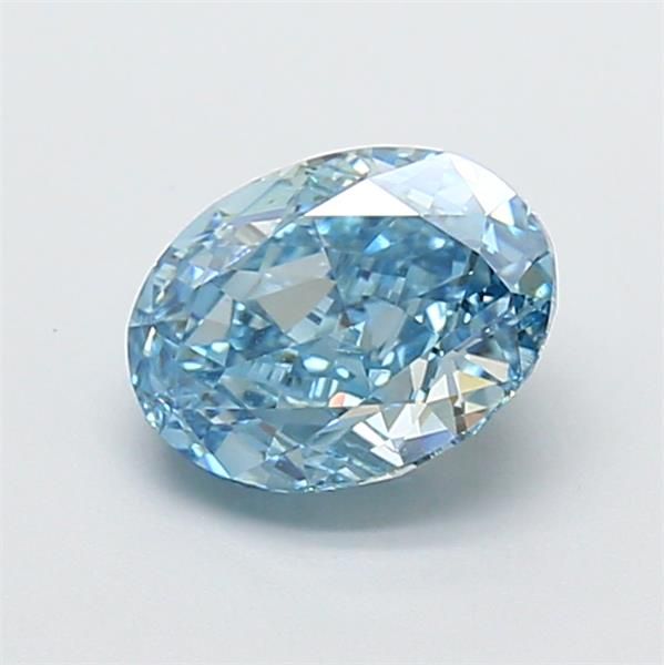 1.53 CT Fancy Vivid Blue OVAL