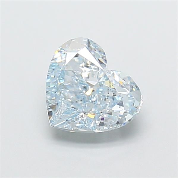 1.23 CT Fancy Light Greenish Blue HEART