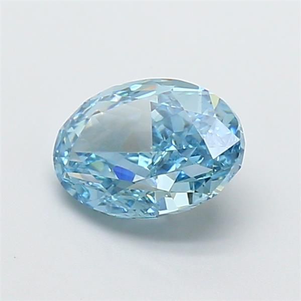 1.36 CT Fancy Vivid Blue OVAL